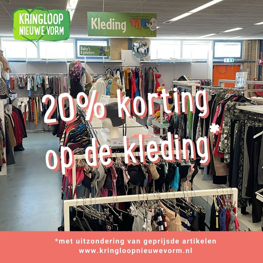 ๐๐ ๐ฉ๐ฎ๐ป๐ฎ๐ณ ๐๐ฎ๐ป๐ฑ๐ฎ๐ฎ๐ด: ๐ฎ๐ฌ% ๐ธ๐ผ๐ฟ๐๐ถ๐ป๐ด ๐ผ๐ฝ ๐ฎ๐น๐น๐ฒ ๐ธ๐น๐ฒ๐ฑ๐ถ๐ป๐ด!
Kom lekker snuffelen tussen onze dames-, heren- en kinderkleding en profiteer van 20% korting.
Let op:
โข De korting geldt niet op kledingaccessoires (zoals sjaals en mutsen)
โข de actie geldt niet voor geprijsde artikelen.
We zien je graag in de winkel! ๐
#KringloopNieuweVorm #Kledingactie #20ProcentKorting #Tweedehands #DuurzaamShoppen #Nieuwegein