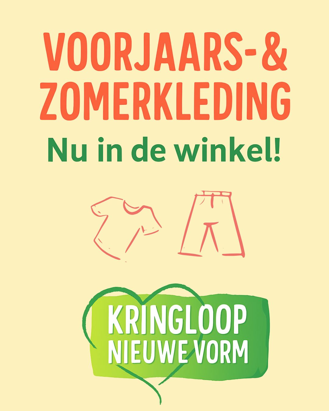 🌸☀️ 𝗭𝗼𝗺𝗲𝗿𝗸𝗹𝗲𝗱𝗶𝗻𝗴 𝗶𝗻 𝗱𝗲 𝘄𝗶𝗻𝗸𝗲𝗹!

Vanaf nu hangt de winkel weer vol met zomerkleding.
Tijd voor luchtige outfits en frisse kleuren! 👗👕

De laatste restanten 𝘄𝗶𝗻𝘁𝗲𝗿𝗸𝗹𝗲𝗱𝗶𝗻𝗴 hebben we op een speciaal rek hangen.
Deze items zijn 𝟱𝟬% 𝗸𝗼𝗿𝘁𝗶𝗻𝗴 (alleen op de kleding met een prijskaartje).

Kom lekker snuffelen — er zit nog genoeg leuks tussen! 💚

#KringloopNieuweVorm #Zomerkleding #Sale #Tweedehands #Duurzaam #Nieuwegein